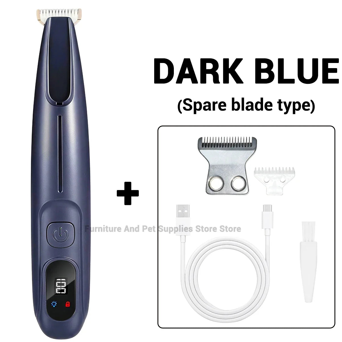 Dog Electric Beauty Trimmer Waterproof Foot Hair LED – 4 Colors