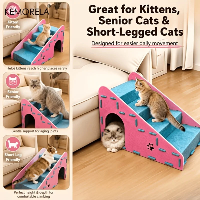 3-in-1 Cat Climbing Ladder With Cat Nest And - MyPetDollar.com