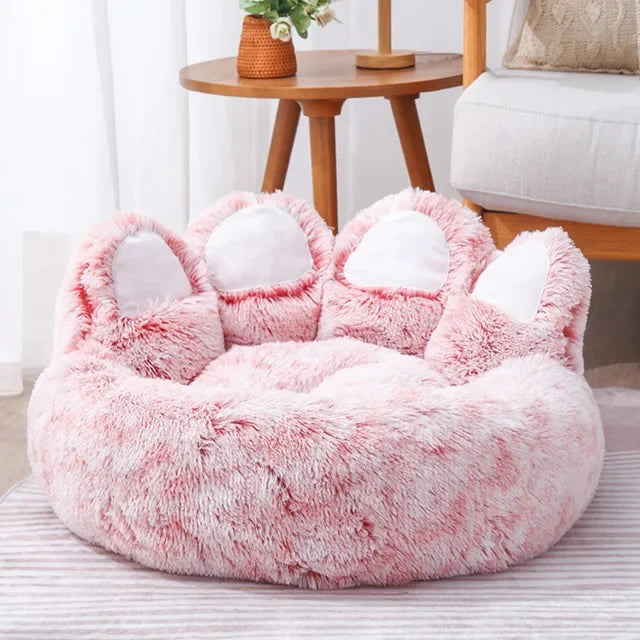 Cute Bear‑Paw Pet Sofa Bed Soft Fluffy Cozy - MyPetDollar.com