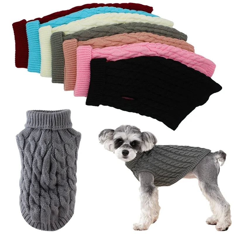 Warm Dog Sweaters for Small Dogs Turtleneck - MyPetDollar.com
