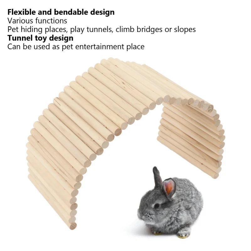 Pet Hideout Bridge Wooden Safe Bendable - MyPetDollar.com