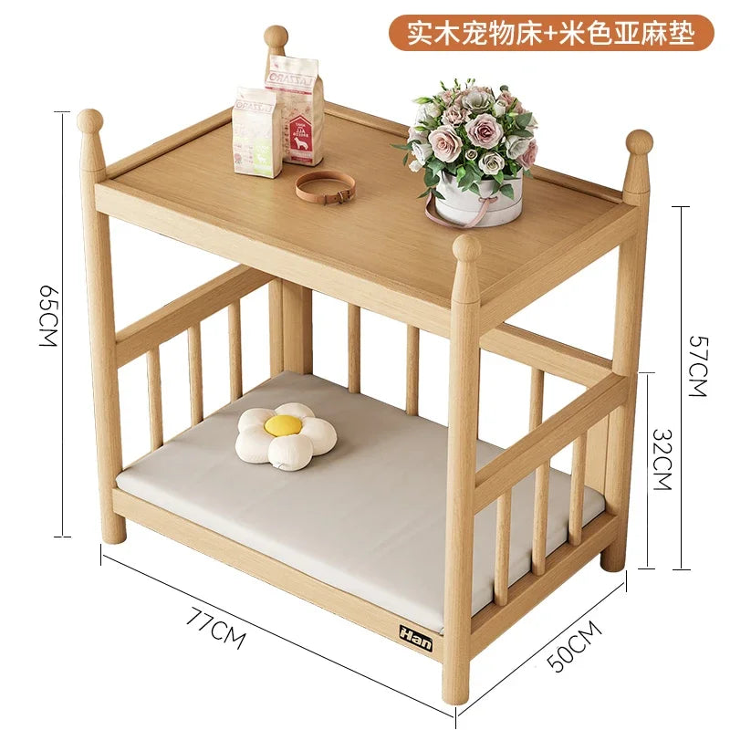 Nordic Wood Dog Kennel Raised Guardrails - MyPetDollar.com