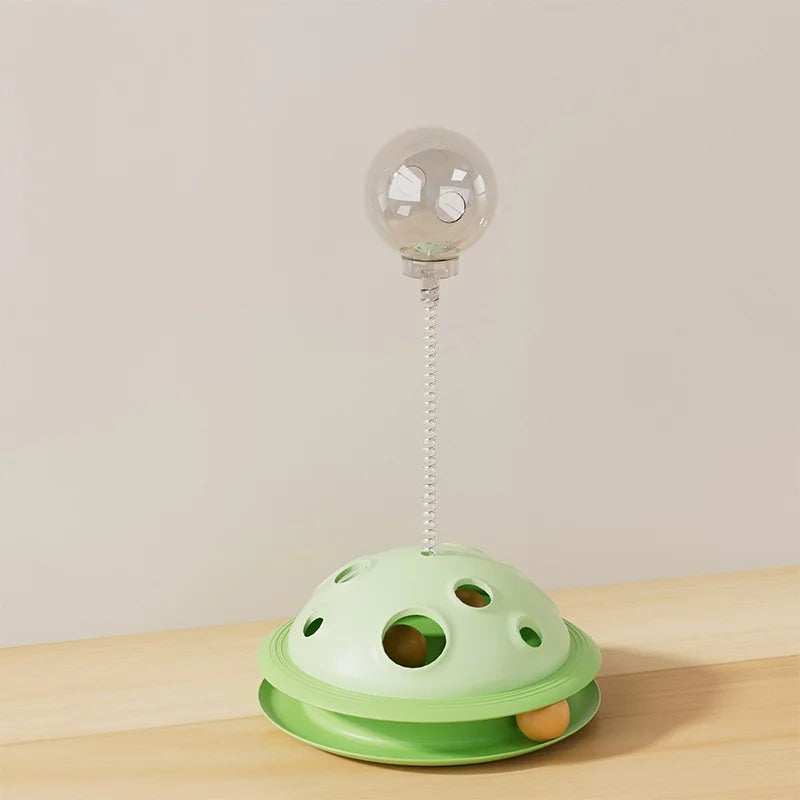Pet Feeder Cat Plaything Mouse Rolling Food Dispenser