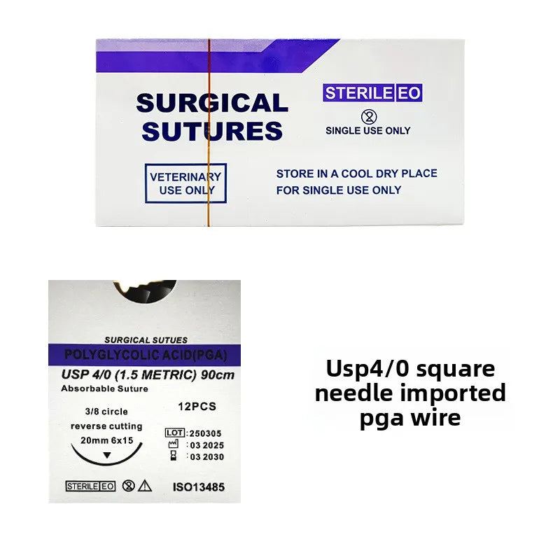 Absorbable Suture Thread Non-removable for Pet Surgery – 6 Colors