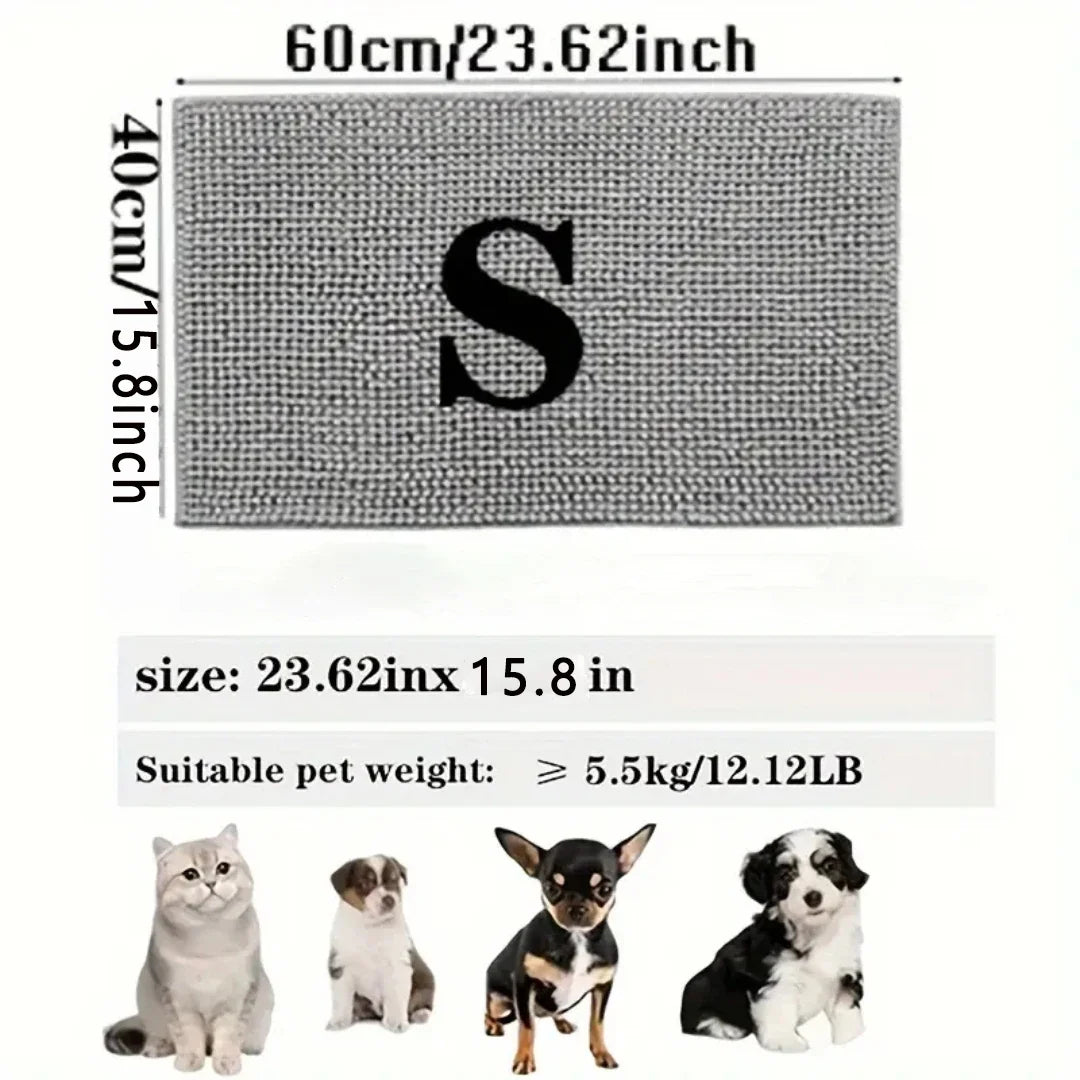 Dog Door Mat Mud Catcher - Absorbent Non Slip Pet Paw