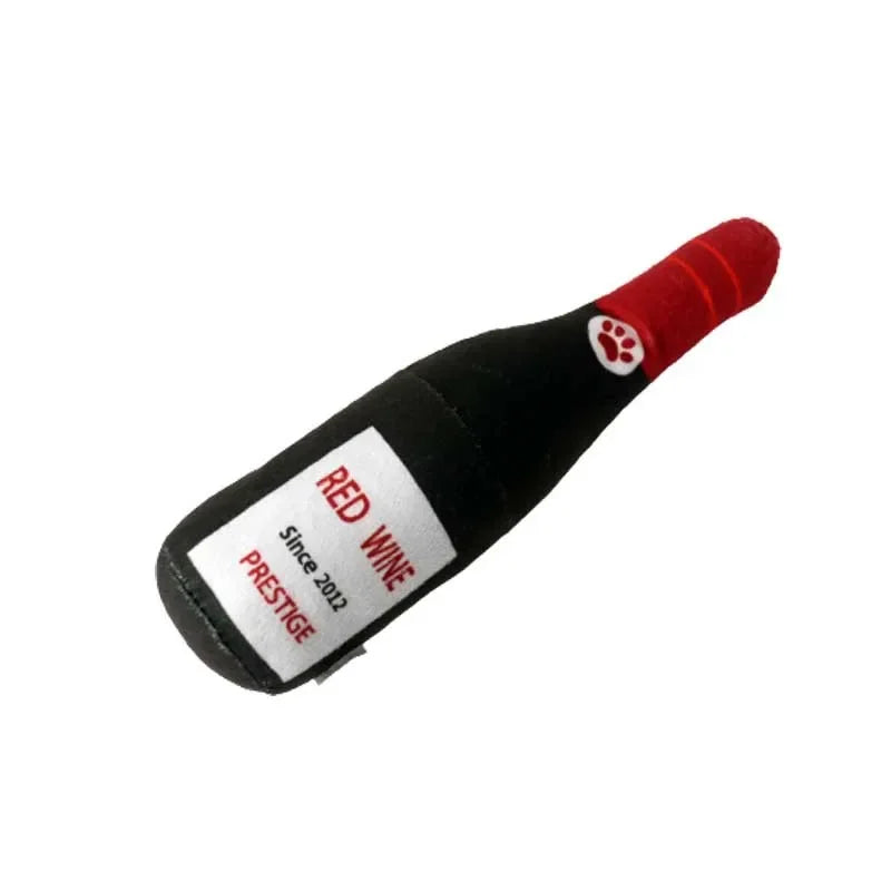 Funny Plush Dog Toys Beer Bottle Shaped - MyPetDollar.com