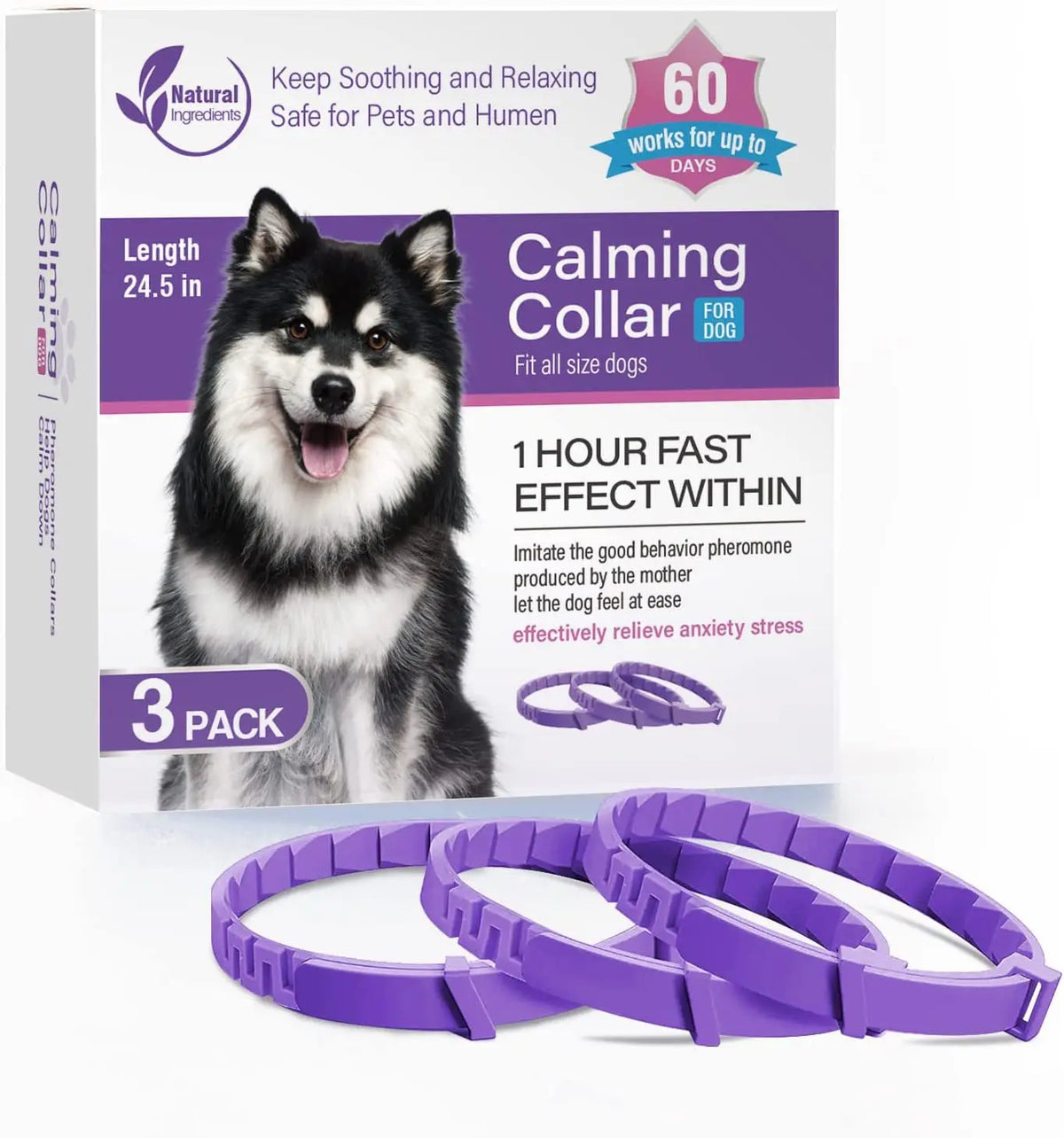 62cm Pet Calming Collar to Relieve Dog Anxiety