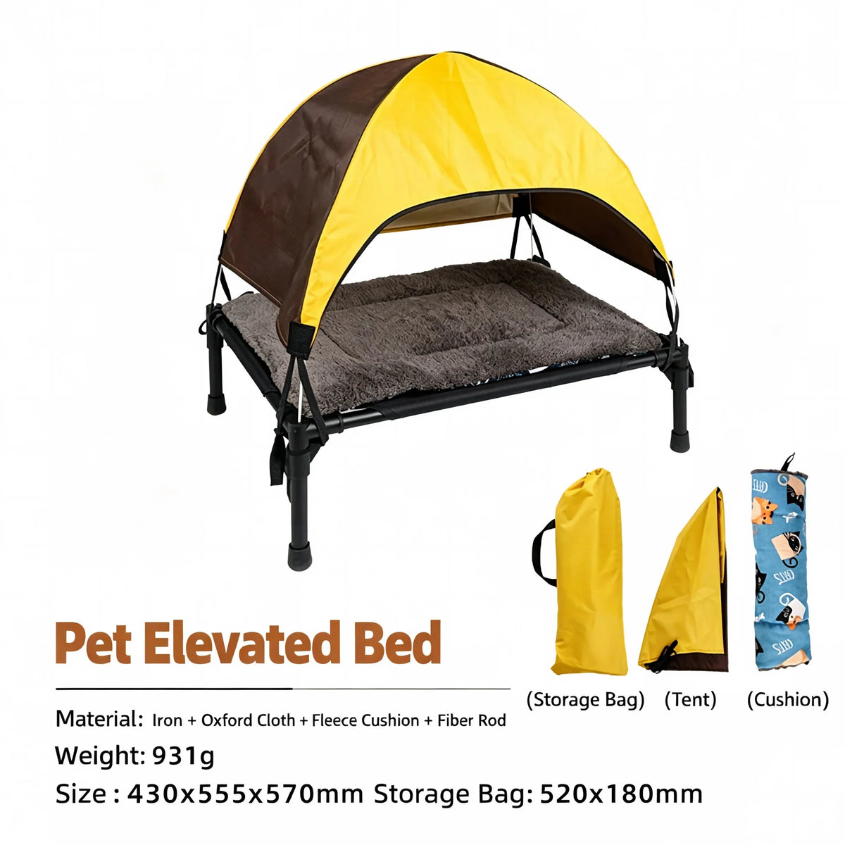 CLS Pet Camping Cot for Small Medium Dogs –, Waterproof