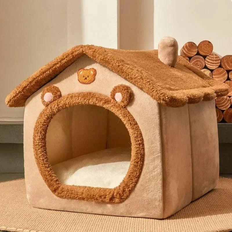 Winter Warm Foldable Pet House Detachable - MyPetDollar.com