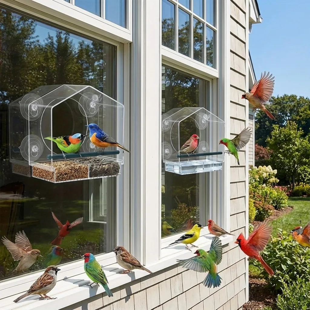 Window Bird Feeder with Strong Suction Cups - MyPetDollar.com
