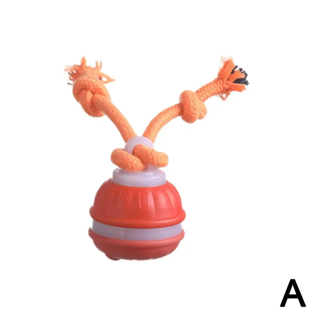 Interactive Dog Plaything Ball with Rope – 4 Colors