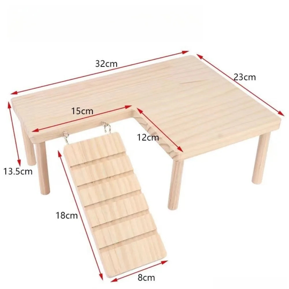 Hamster Wooden Ladder Platform DIY Stairs - MyPetDollar.com