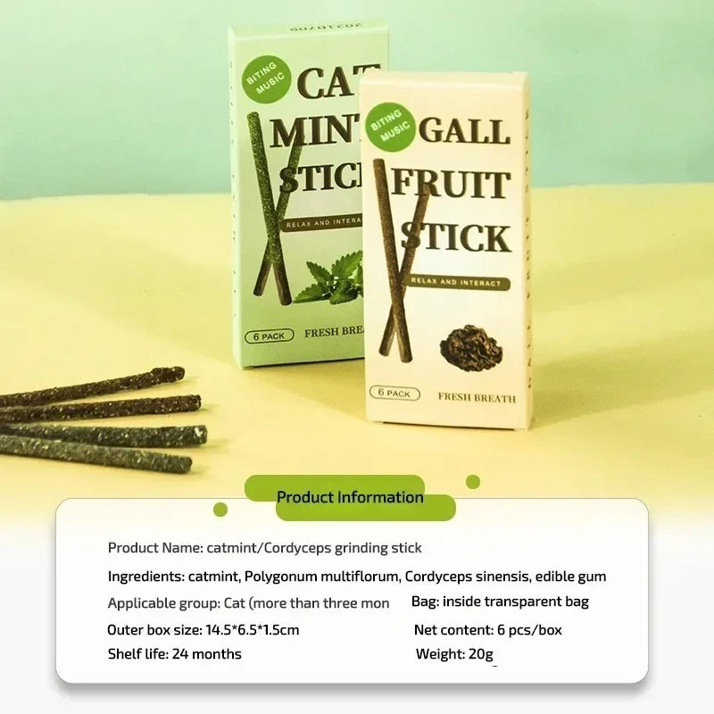 6pcs Natural Matatabi Cat Stick Mint Caught - MyPetDollar.com