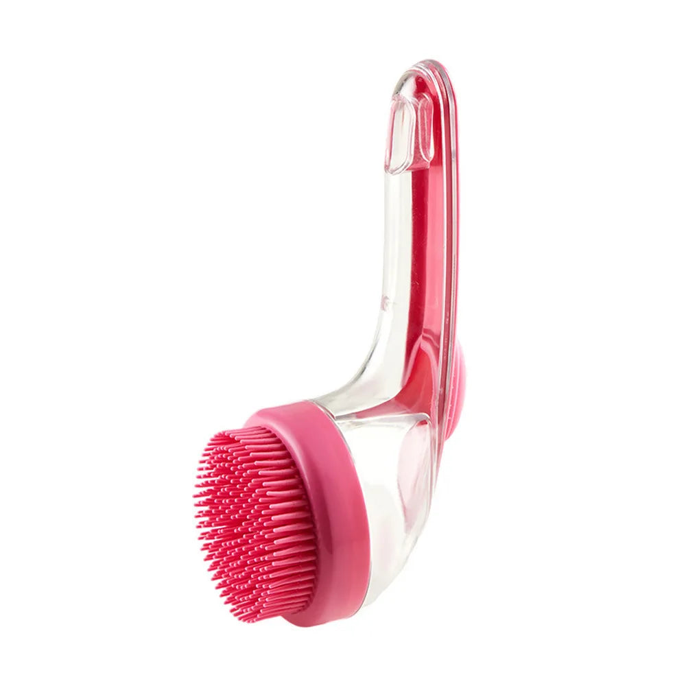 2IN1 Pet Bathing Grooming Brush Press to Release Fluid Dog Cleaning, Soft