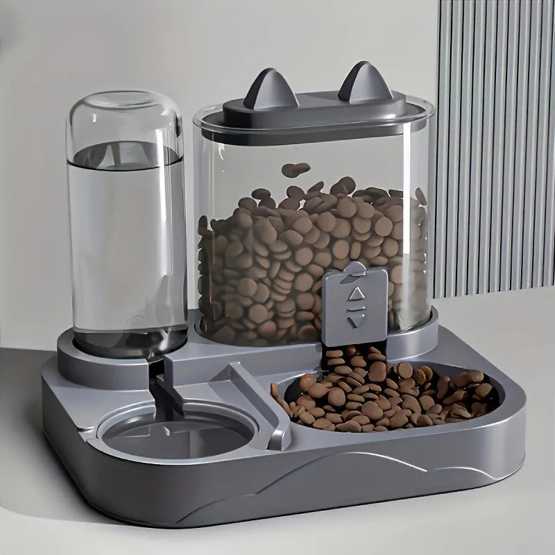 2‑in‑1 Gravity Cat Automatic Feeder Water Dispenser