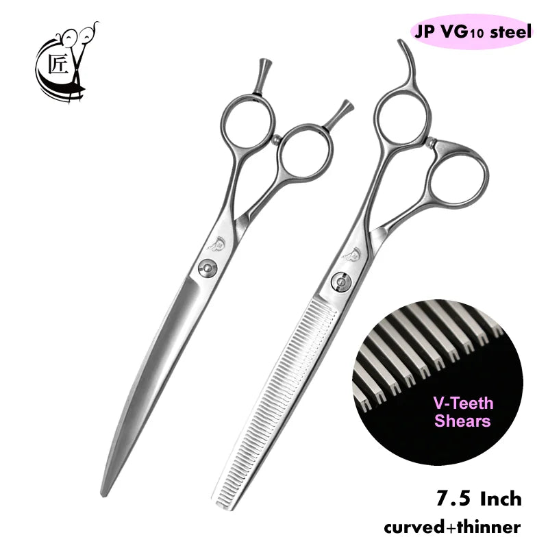 Crane 7.5 Inch Professional Pet Scissors Set – 11 Colors