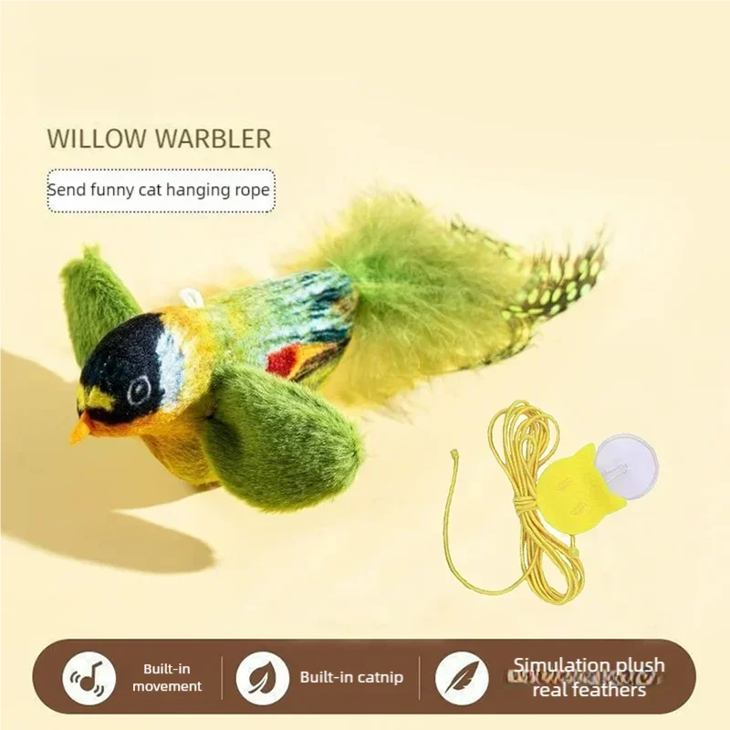 Chirping Bird Cat Toy Elastic Rope Kitten Teaser (3 colors) – view 6