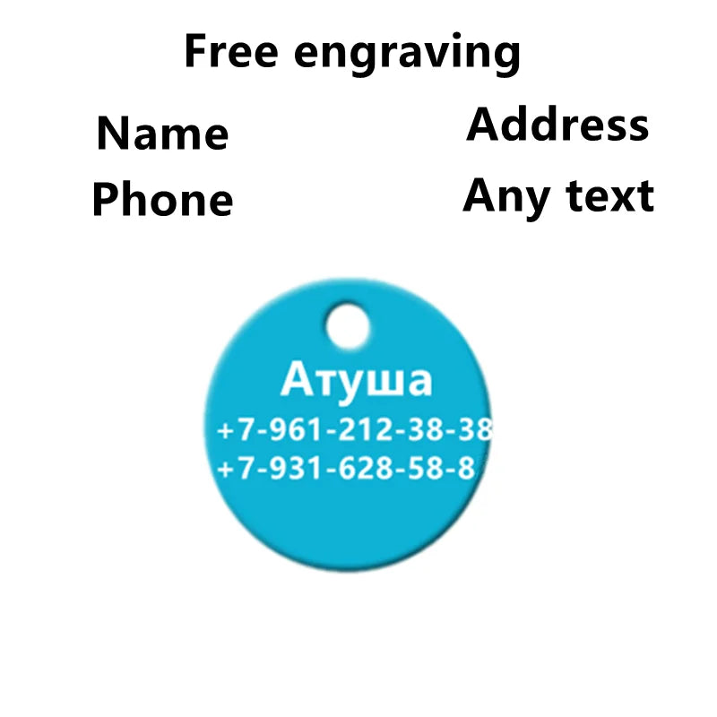 2pcs Free Laser Engraving Pet Dog ID Tag Cat - MyPetDollar.com