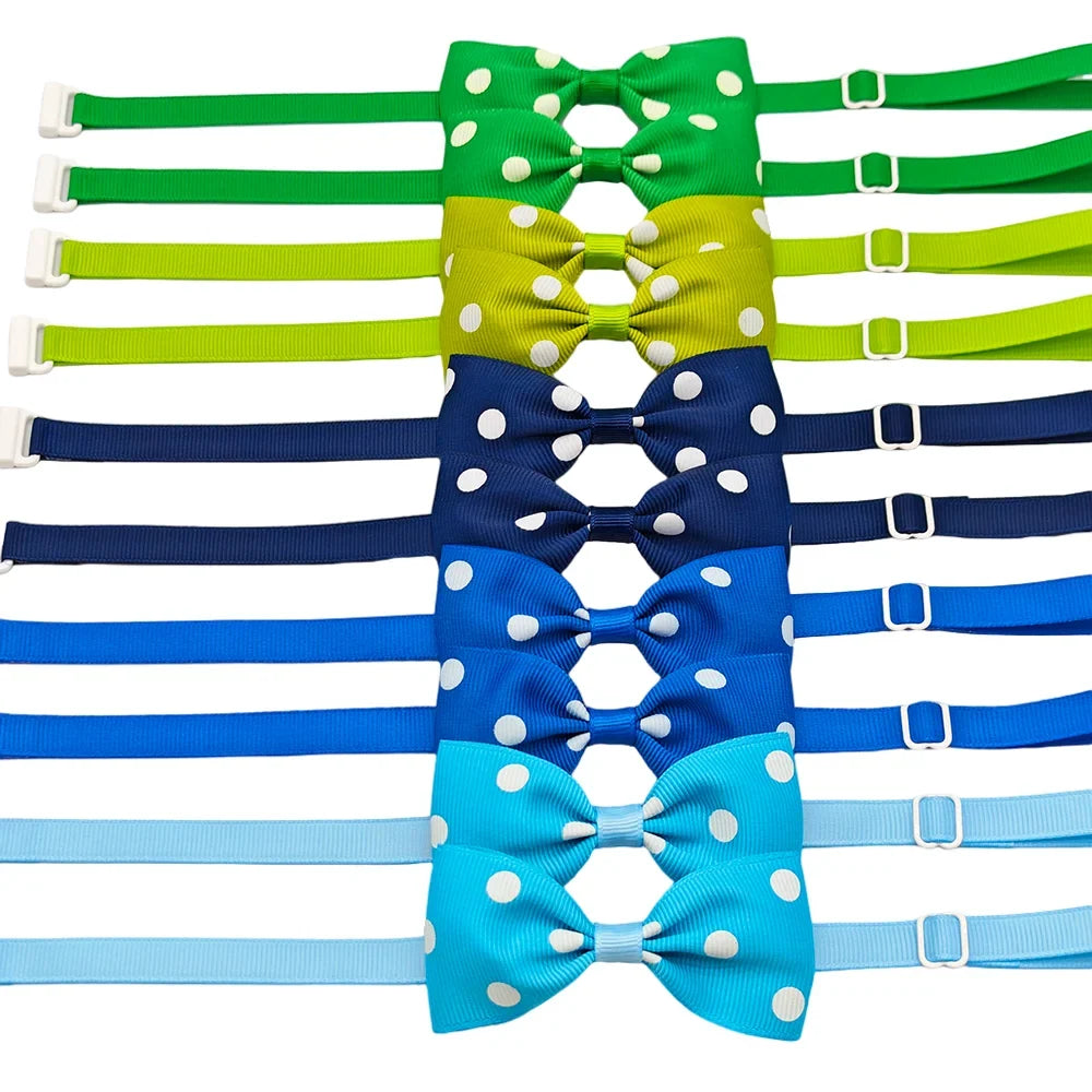 10pcs Ribbon Bow Ties For Dogs Adjustable - MyPetDollar.com