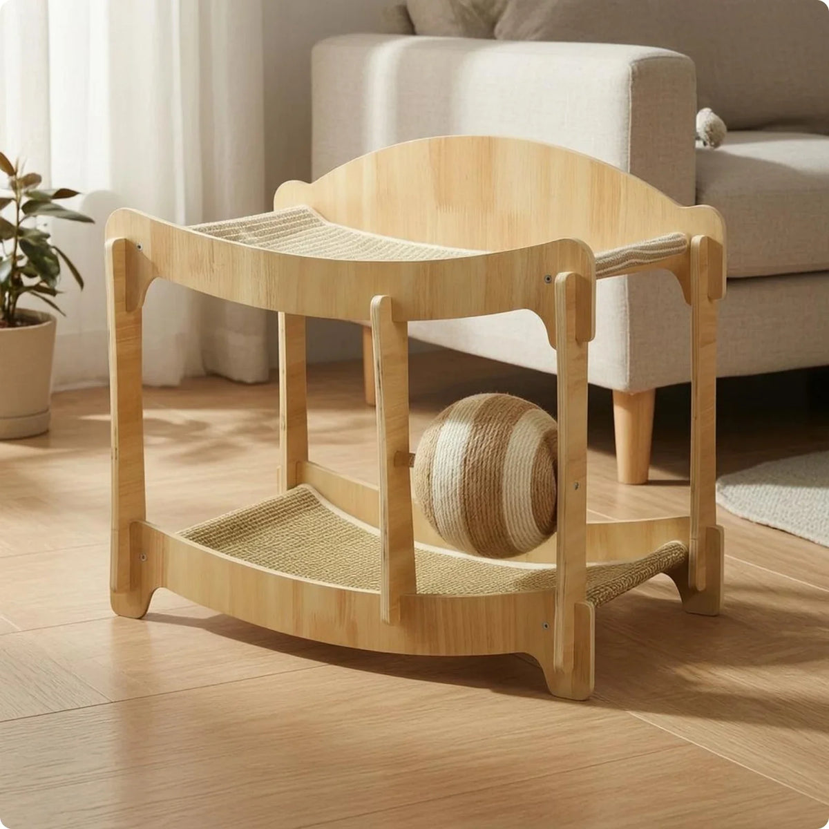 Wood Two-level Pet Bed – 5 Colors