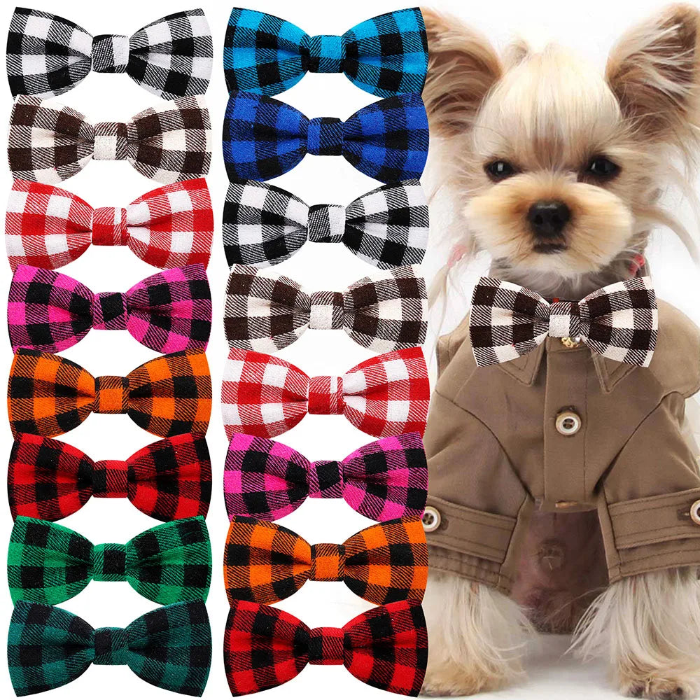 30pcs Bulk Dog Collar Bowtie Cotton Sliding - MyPetDollar.com