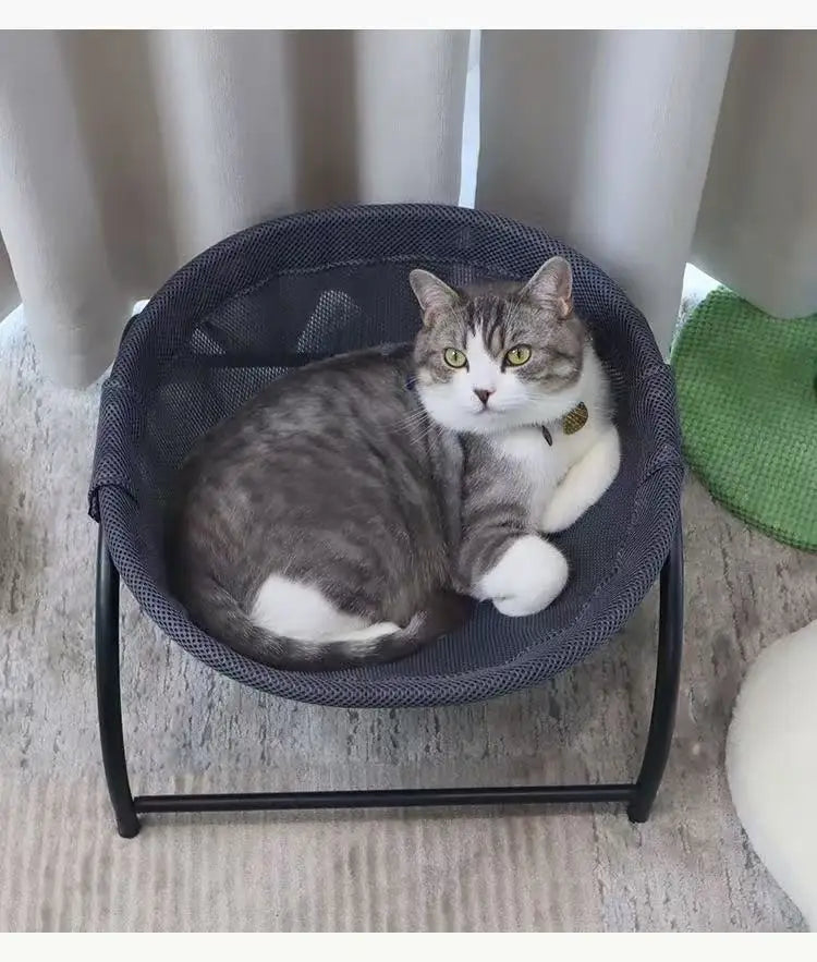 Elevated Cat Hammock Bed Breathable Mesh Pet - MyPetDollar.com