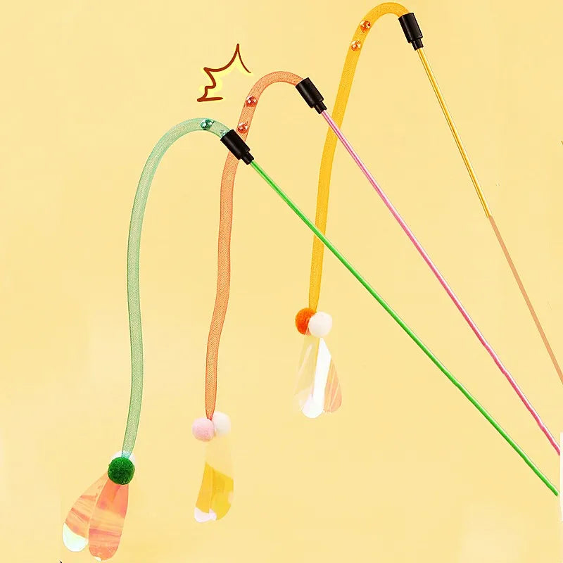 Cat Toy Butterfly Cats Stick Elastic Net Cat - MyPetDollar.com