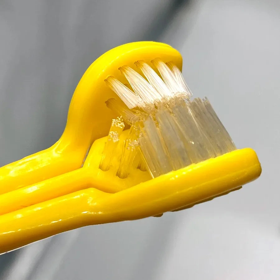 1pc 3 Sided Pet Toothbrush Plastic Triple - MyPetDollar.com