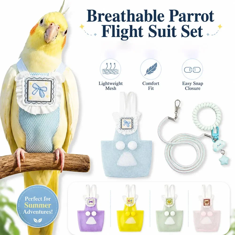 Universal Parrot Harness Vest with Leash for - MyPetDollar.com
