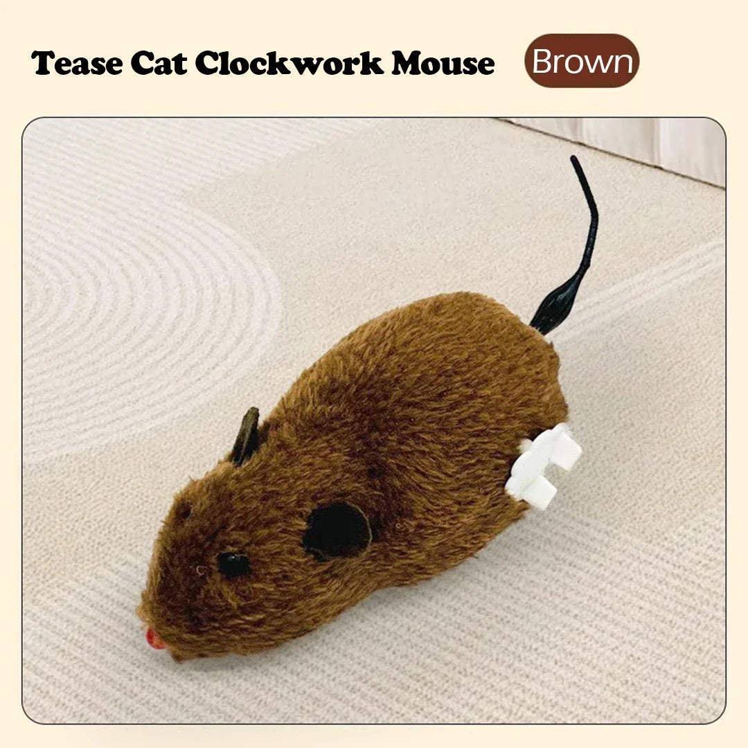 Interactive Cat Toys Clockwork Simulation Mouse No Batteries Durable