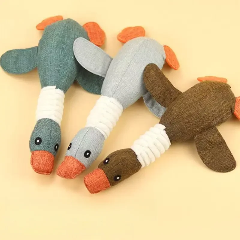 Puppy Squeaker Squeaky Plush Bone Dog Plaything