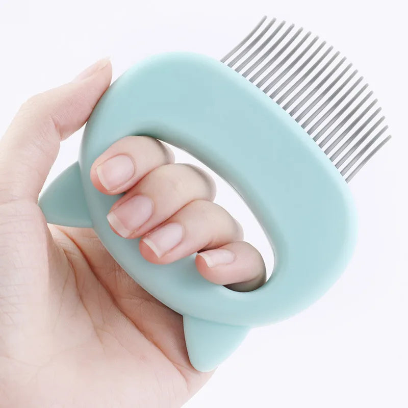 Pet Hair Removal Massaging Shell Comb Soft - MyPetDollar.com