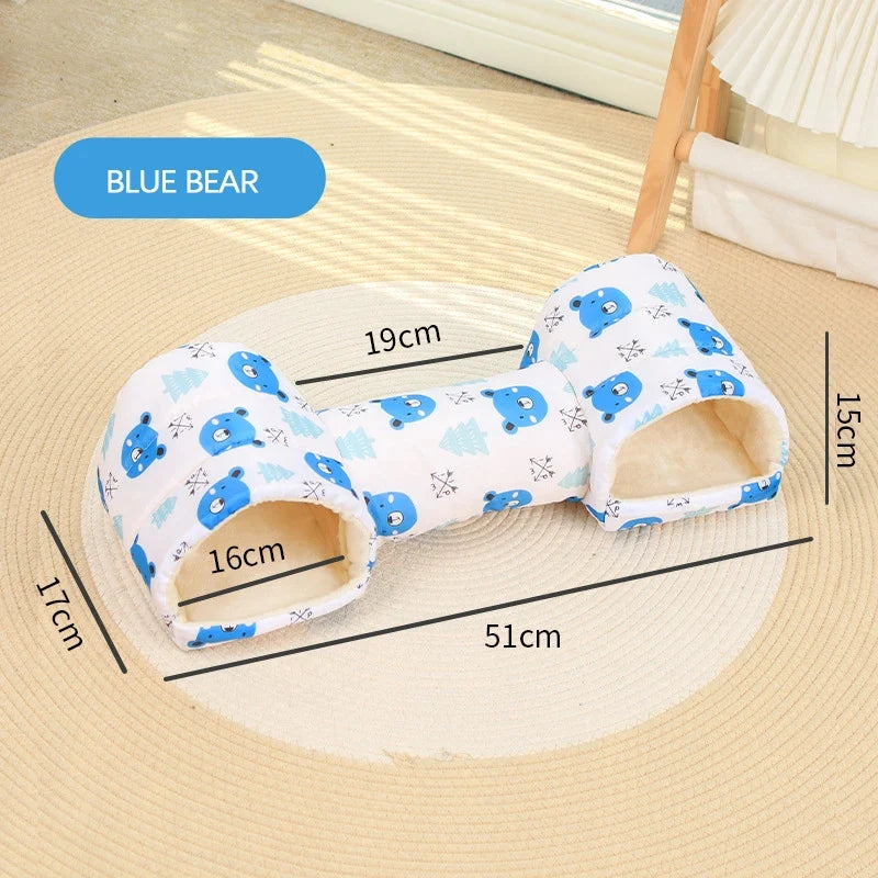 Cotton Hamster Tunnel Bed for Small Pets
