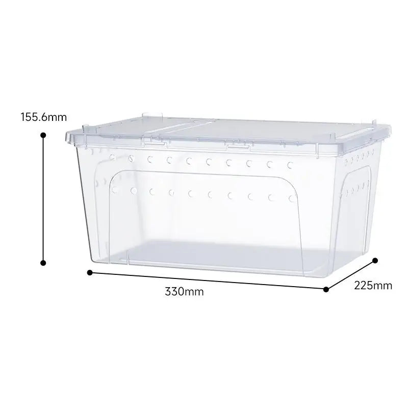 Clear Plastic Reptile Terrarium Ventilated Breeding Box – 6 Colors