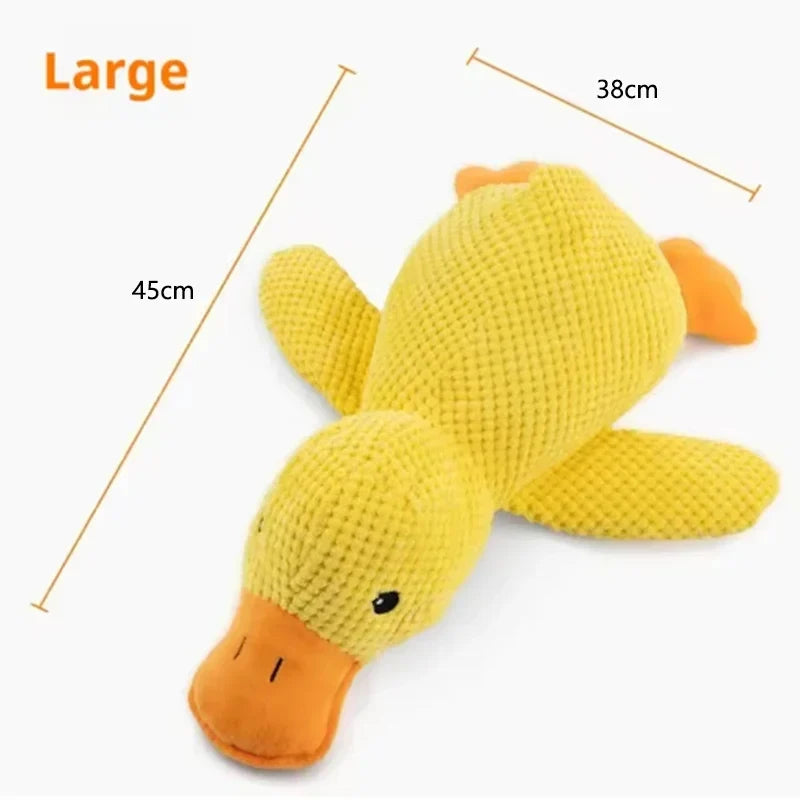 Yellow Duck Plush Toy, Dog Sleeping Companion Interactive Doll – 3 Colors
