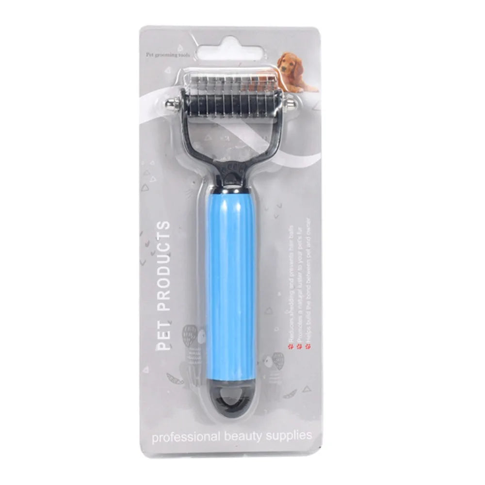 Dual Sided Stainless Steel Pet Grooming Comb – 4 Colors