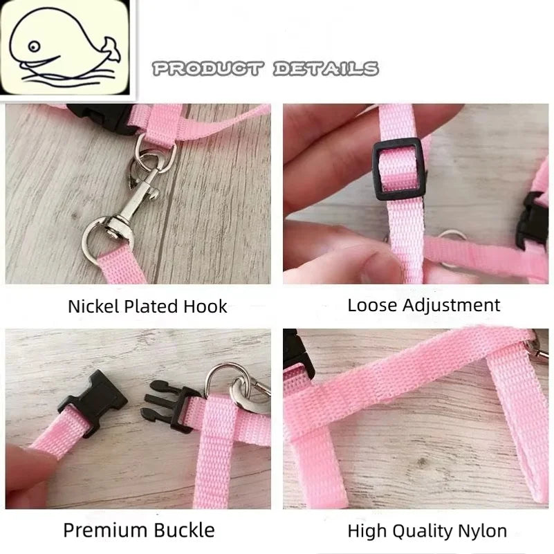 120CM Pet Rabbit Soft Harness Leash WIth - MyPetDollar.com