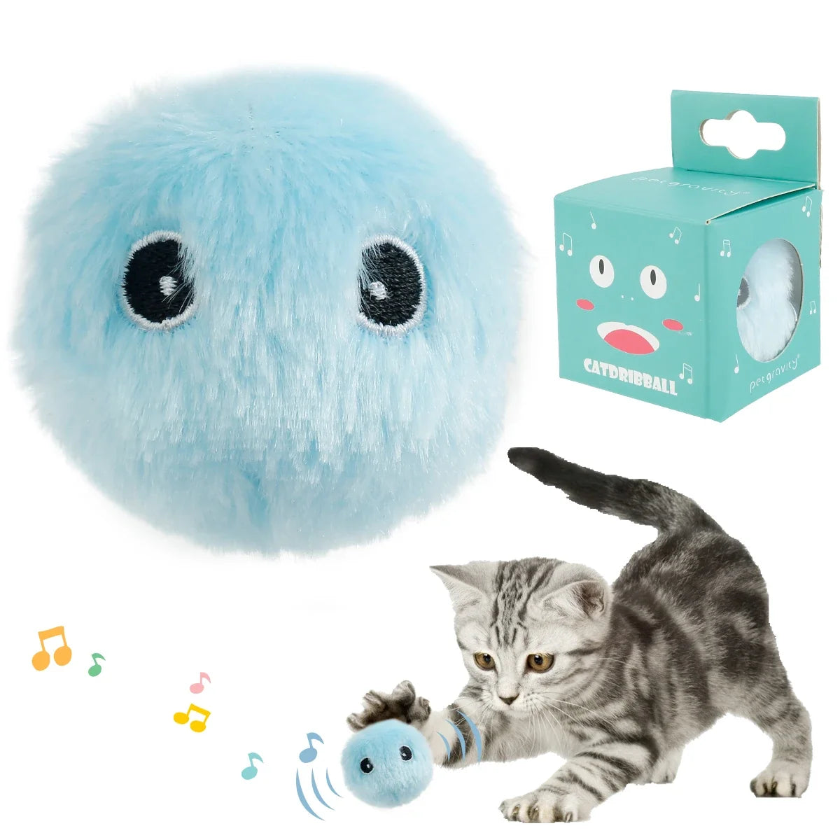 Smart Cat Toys Interactive Ball Plush Electric Catnip Training – 4 Colors