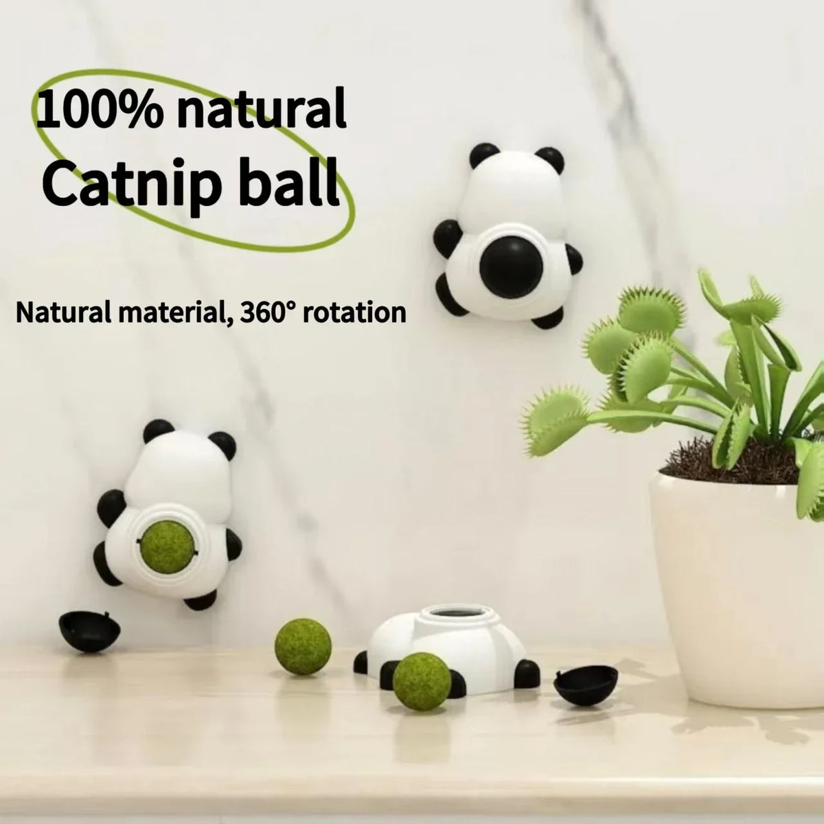 New Natural Catnip Cat Wall Sticky Ball Toy - MyPetDollar.com