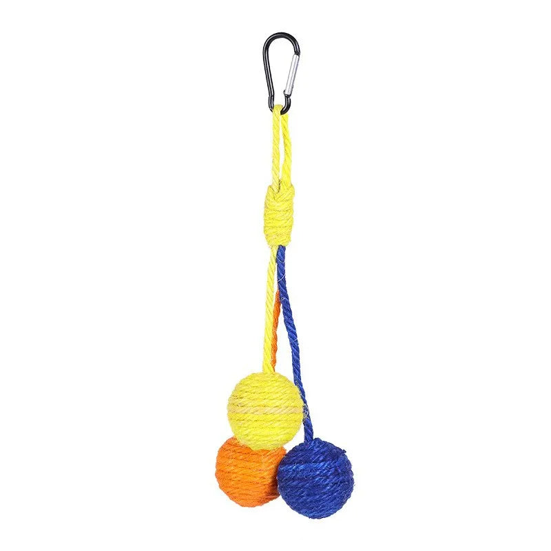 Cats Sounding Ball Interactive Handmade Sisal Scratching – 3 Colors
