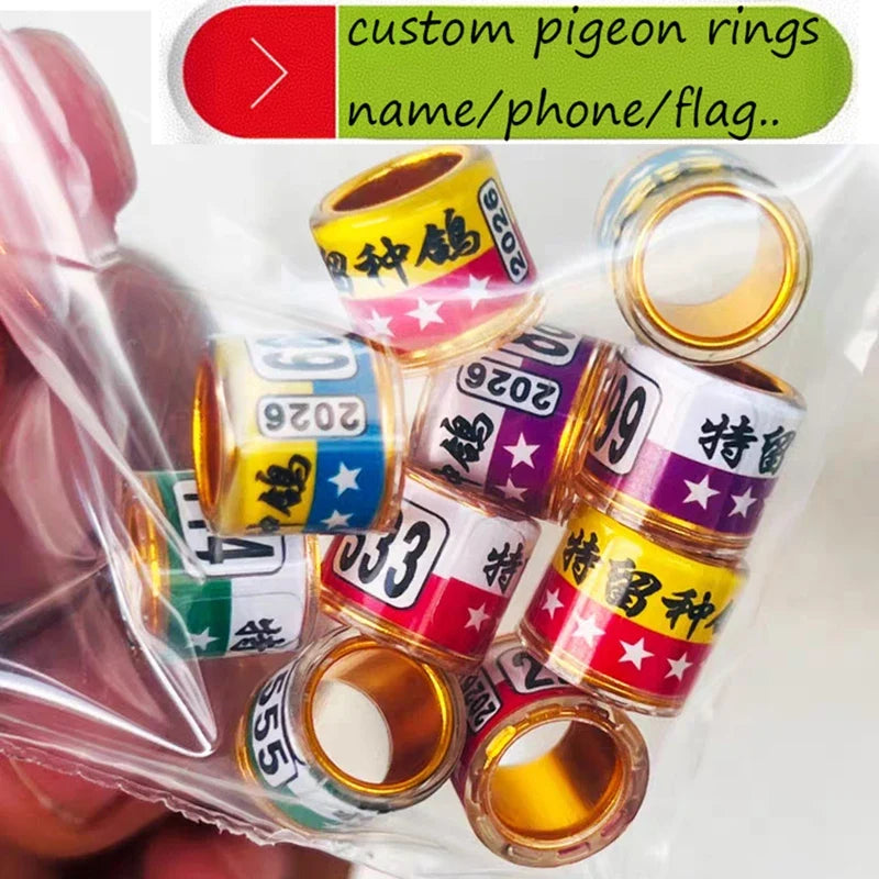 8mm 2026 Pigeon Rings Customized Bird Pigeon - MyPetDollar.com
