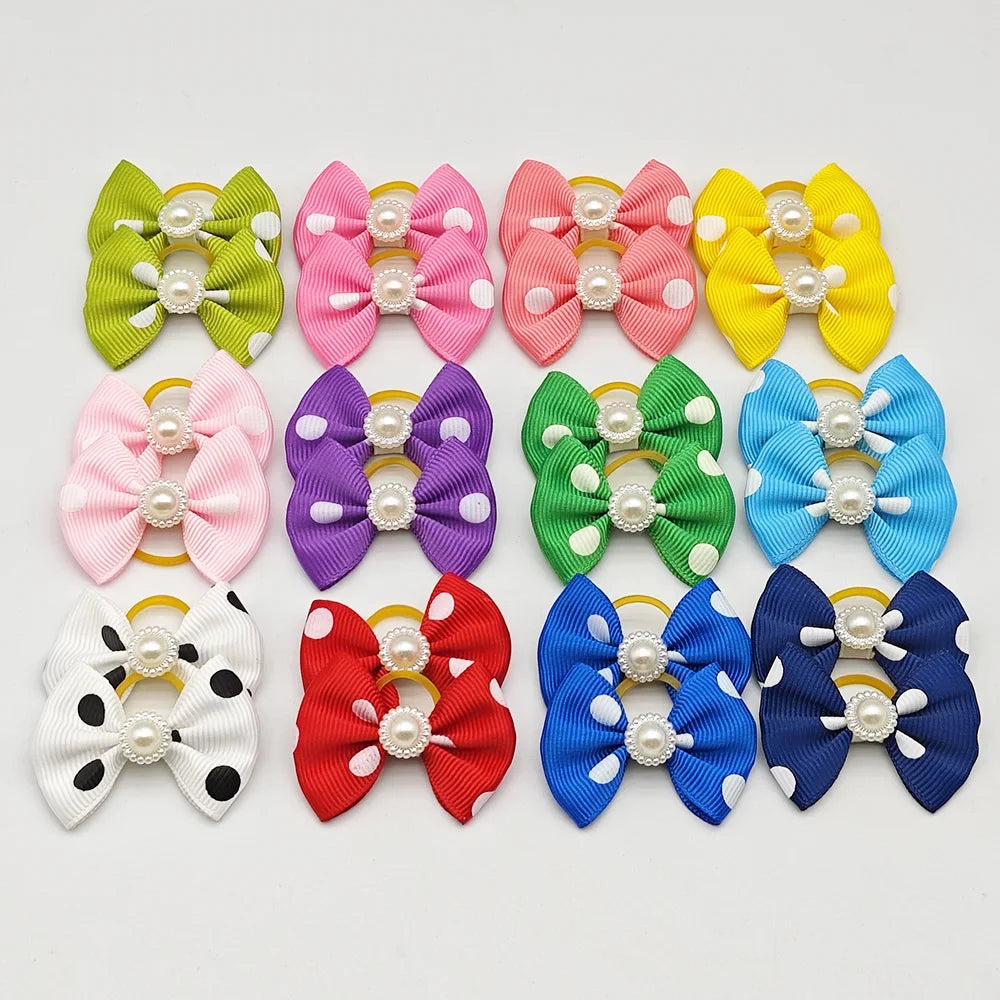 Hair Bows for Dog Grooming Accessories Puppy Clips
