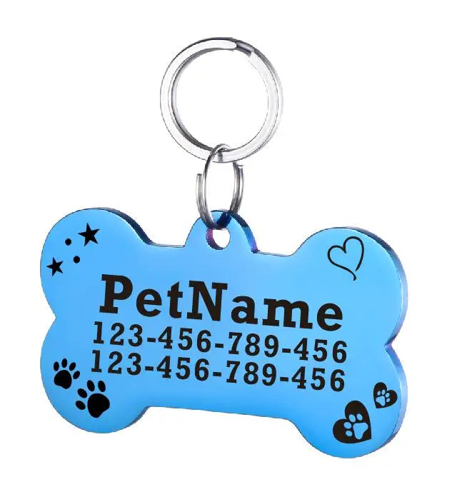 Customized Dog ID Tag Stainless Steel Pet - MyPetDollar.com