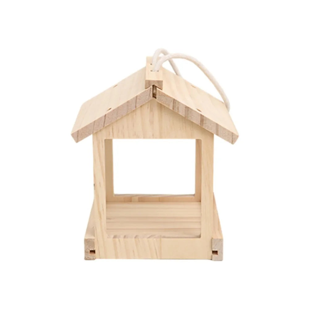 Wooden Bird Feeder Home