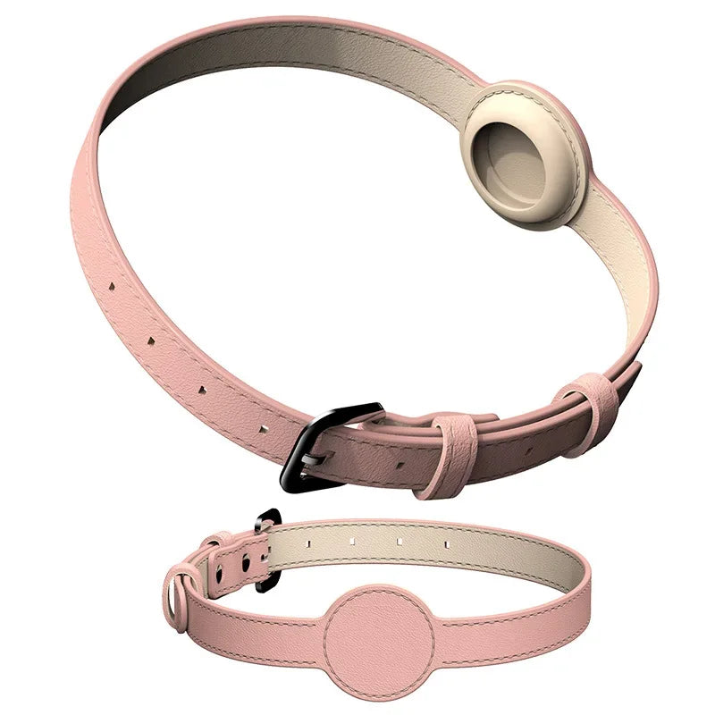 Leather AirTag Cat Collar-Non Breakaway - MyPetDollar.com