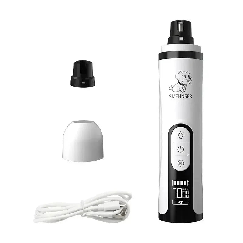 Electric Pet Nail Grinder with LED Light Cat & Dogs Clippers – Cat Supplies