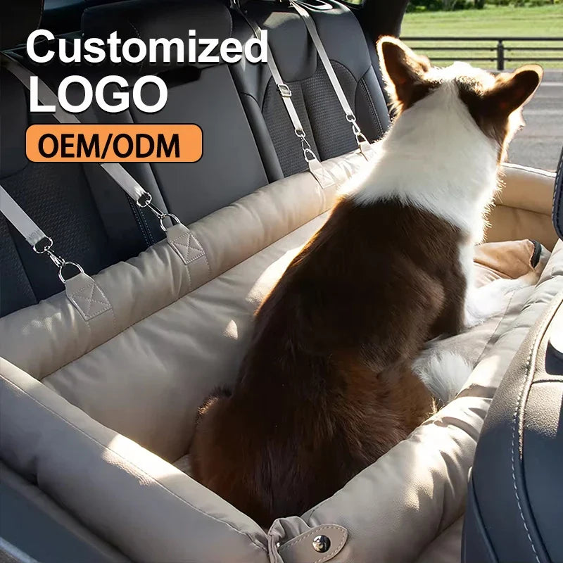 Luxury Dog Car Seat Booster Bed Polyester - MyPetDollar.com