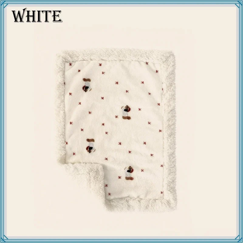 Forest-themed Warm Winter Cat Blanket, Pet Blanket