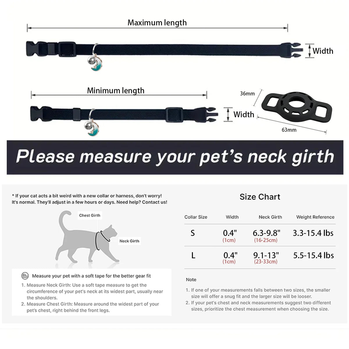 Fashion Airtag Pet Collar Adjustable Elastic - MyPetDollar.com