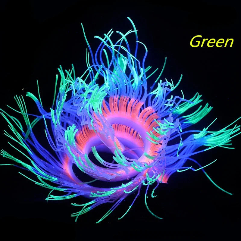 Fluorescent Simulation Silicone Sea Anemone Aquarium Fish Tank – 6 Colors